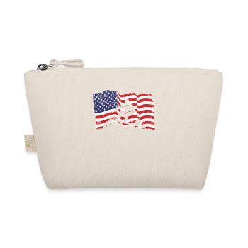 USA Sport Snowboarding American Flag Snow - Organic Pouch - nature - Front
