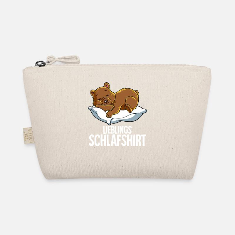 Lieblings Schlafshirt Bär - Bio-Täschchen - Natur