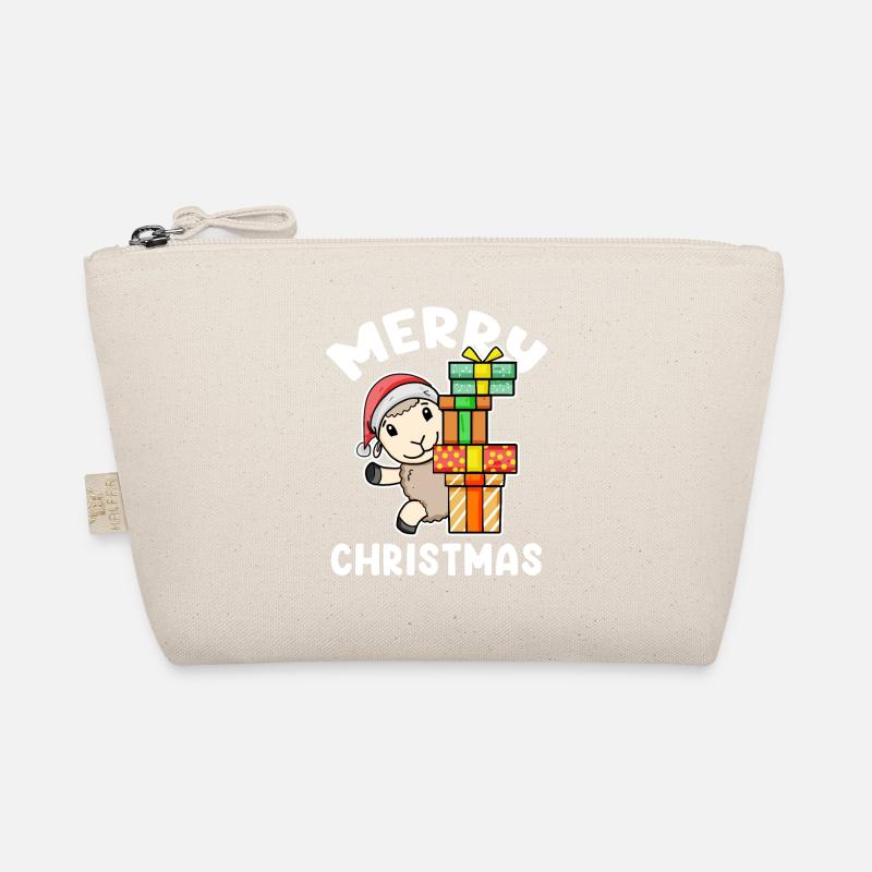 Frohe Weihnachten Schaf mit Geschenke Bio-Täschchen