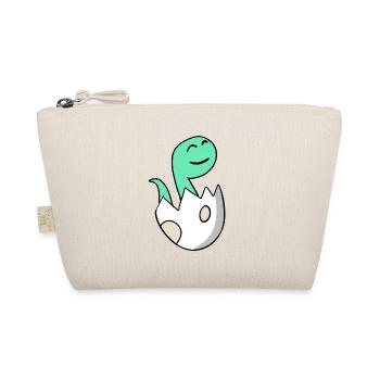 Dinosaurier Ei Dino Baby Motiv - Bio-Täschchen - Natur - Vorne