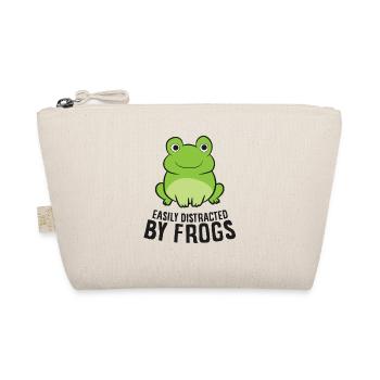Frog Lover Easily Distracted By Frogs - Organic Pouch - nature - Front