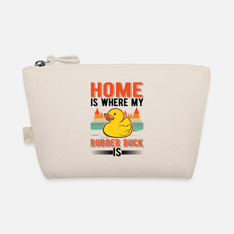 Home is where my rubber duck is Squeaky duck Organic Pouch