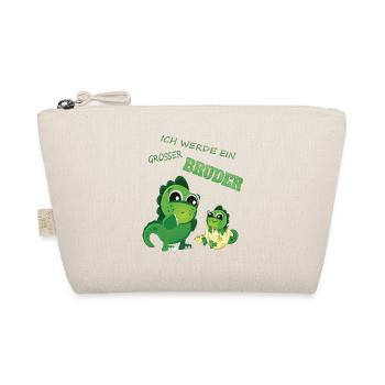 Geschenkidee zur Geburt großer Bruder - Bio-Täschchen - Natur - Vorne