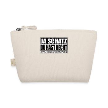 Spruch Design für die Partner Liebe - Bio-Täschchen - Natur - Vorne