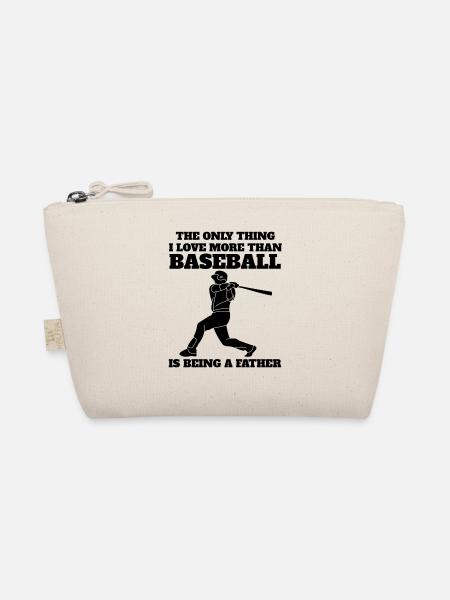 Baseball Vater Baseballliebhaber Baseballspiel Dad - Bio-Täschchen - Natur - Vorne