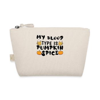 Blood Type Is Spice Pumpkin Fall Season Autumn - Organic Pouch - nature - Front