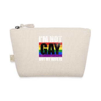 Je ne suis pas gay mais ma femme est drôle L - Trousse biologique - nature - Devant
