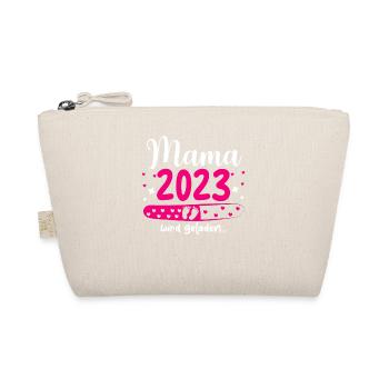 Mama 2023 Mutter werden in Schwangerschaft Baby - Bio-Täschchen - Natur - Vorne