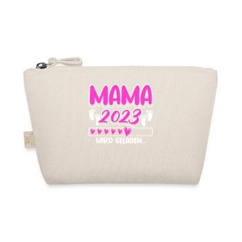 Mama 2023 Mutter werden in Schwangerschaft Baby - Bio-Täschchen - Natur - Vorne