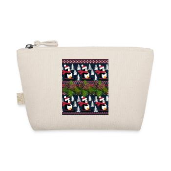 Pingouin et luge pour NOEL - Trousse biologique - nature - Devant
