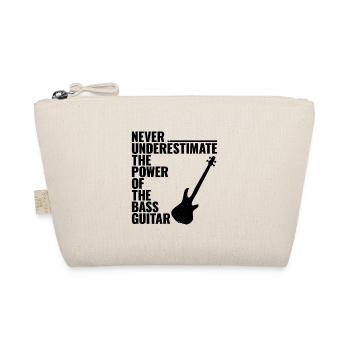 NEVER UNDERESTIMATE THE POWER OF THE bass guitar - Bio-Täschchen - Natur - Vorne