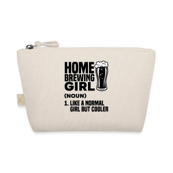 Home Brewing Girl Like A Normal Girl But Cooler Ho - Bio-Täschchen - Natur - Vorne