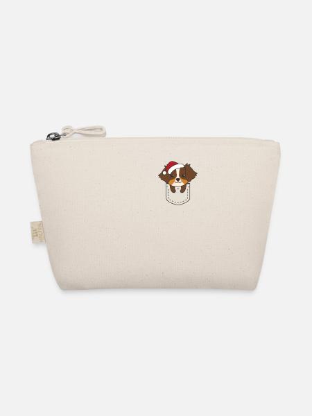 Weinachten Australian Shepherd Brusttasche - Bio-Täschchen - Natur