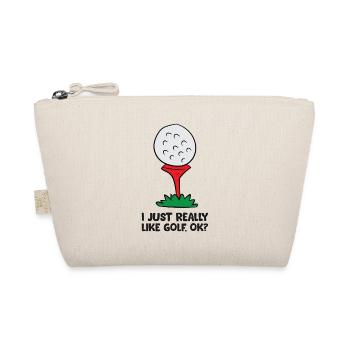 Ich mag Golf einfach sehr, okay? Lustiges Golf - Bio-Täschchen - Natur - Vorne