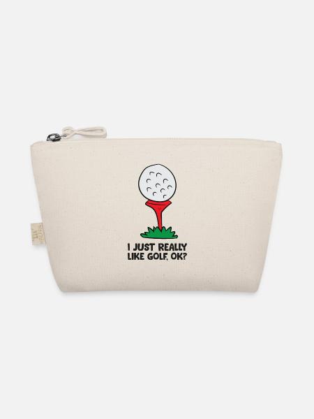 I Just Really Like Golf, Ok? Funny Golf - Organic Pouch - nature - Front