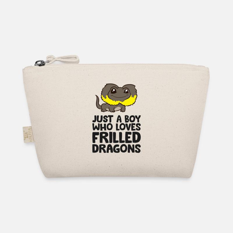 Just a Boy Who Loves Frilled Dragons Organic Pouch