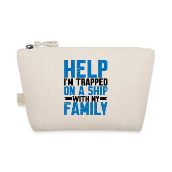 Help I'm Trapped On A Ship With My Family 6 - Organic Pouch - nature - Front
