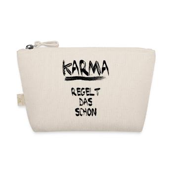 Karma Motiv mit Spruch - Bio-Täschchen - Natur - Vorne