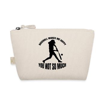 Baseball Baseballliebhaber Baseballspiel Geschenk - Bio-Täschchen - Natur - Vorne