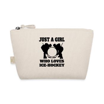 Eishockeyteam Frau Eishockey Wintersport Mädchen - Bio-Täschchen - Natur - Vorne