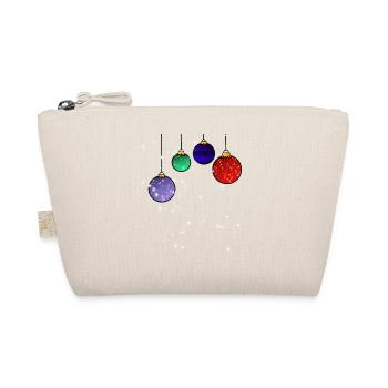 Christmas tree baubles with snowflakes - Organic Pouch - nature - Front