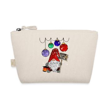 Funny Christmas Dwarf Gnome Elves - Organic Pouch - nature - Front