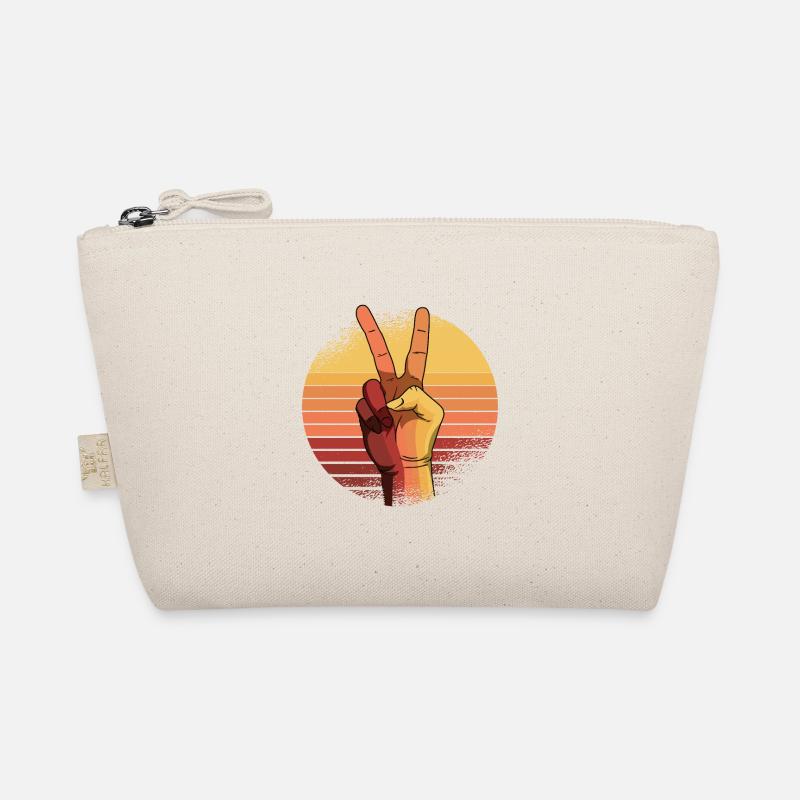 Peace Sign Vintage Peace Lover Positivity Retro Organic Pouch