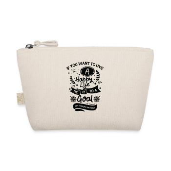 Goal Life Quotes Happy Positive Message - Organic Pouch - nature - Front