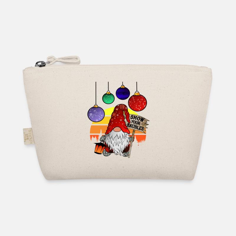 CHRISTMAS GNOMES SHOW YOUR BAUBLES - Bio-Täschchen - Natur