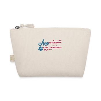 American Bulldog USA Flagge und Hunde Pfote - Bio-Täschchen - Natur - Vorne