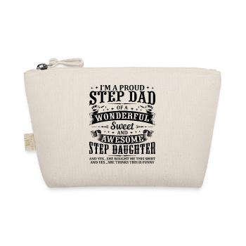 Stepdad Of Awesome Step Daughter Birthday Funny - Organic Pouch - nature - Front