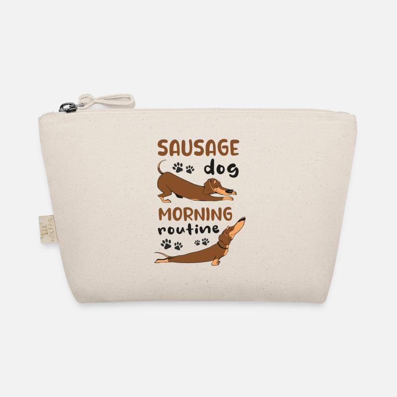 Wurst Hund Morgenroutine lustiges Geschenk Bio-Täschchen
