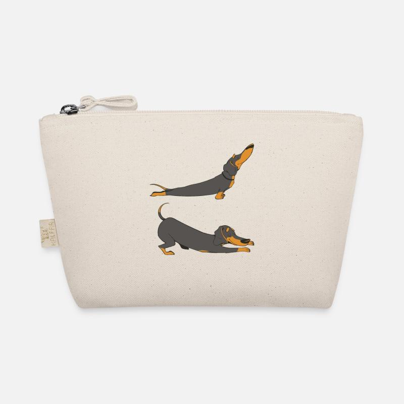 Stretching Dachshund Organic Pouch