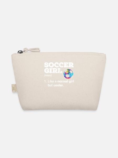 Soccer Girl Like A Normal Girl But Cooler Soccer L - Bio-Täschchen - Natur - Vorne