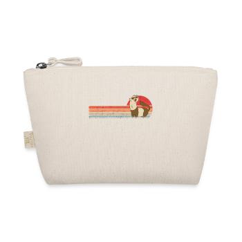 Frettchen Retro Wiesel Vintage - Bio-Täschchen - Natur - Vorne