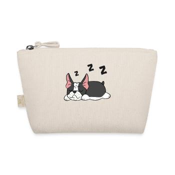 Boston Terrier Dog Pajama Funny Sleeping Boston - Organic Pouch - nature - Front