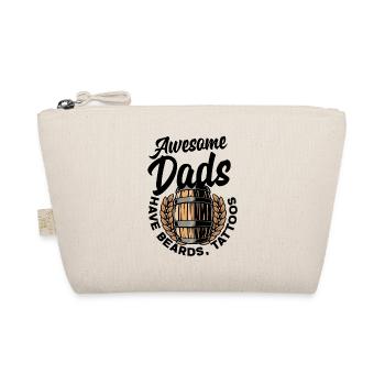 Awesome Dads Have Tattoos Beards And Home Brewing - Bio-Täschchen - Natur - Vorne