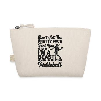 Pickleball Girl Ladies Don't Let - Organic Pouch - nature - Front