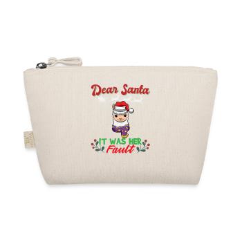 Dear Santa It Was Her Fault Siblings Matching Xmas - Bio-Täschchen - Natur - Vorne