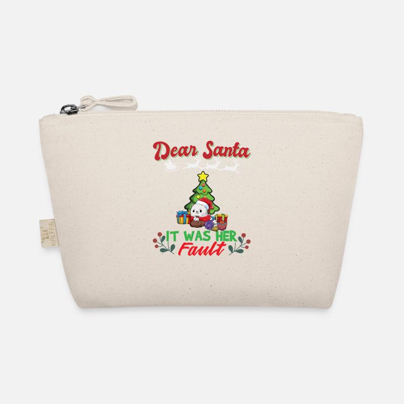 Dear Santa It Was Her Fault Siblings Matching Xmas Bio-Täschchen
