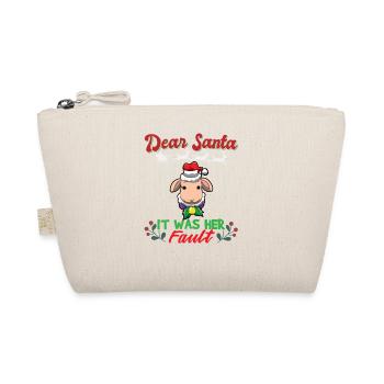 Dear Santa It Was Her Fault Siblings Matching Xmas - Bio-Täschchen - Natur - Vorne