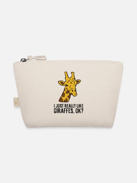 I Just Really Like Giraffes Ok? Funny Giraffe - Organic Pouch - nature - Front