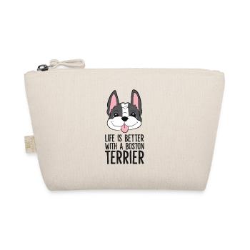 Life Is Better With A Boston Terrier Dog - Organic Pouch - nature - Front