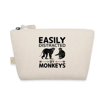 Monkey Lover - Easily Distracted By Monkeys - Organic Pouch - nature - Front
