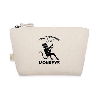 Orangutan Monkey - I Just freaking love Monkeys - Organic Pouch - nature - Front