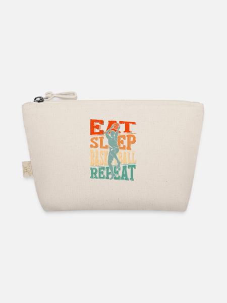 Vintage Eat Sleep Basketball Replay - Organic Pouch - nature - Front