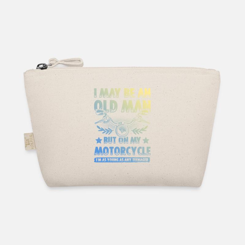 Motorcycle old man Organic Pouch
