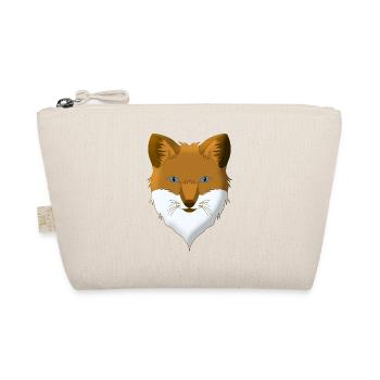 Fox forest animal design dotted with animal head - Organic Pouch - nature - Front