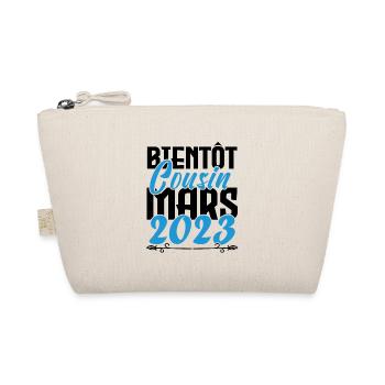 Cadeau Annonce grossesse bientôt Cousin Mars 2023. - Trousse biologique - nature - Devant