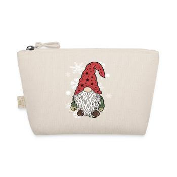 Gnome Christmas Elves Snowflakes - Organic Pouch - nature - Front